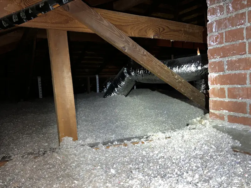 Even blown-in insulation across an attic