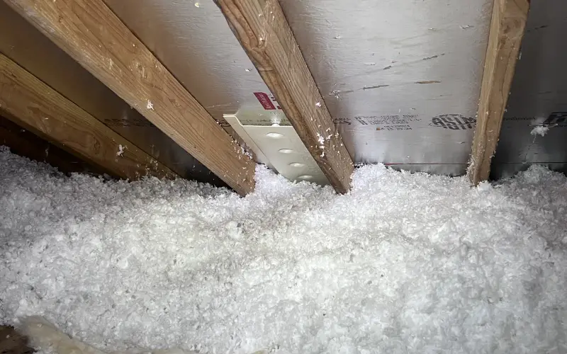 Attic with ventilation and new insulation